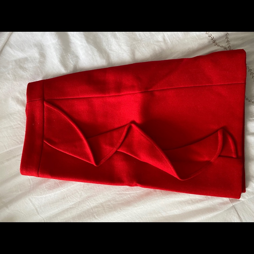 100% wool J Crew red skirt